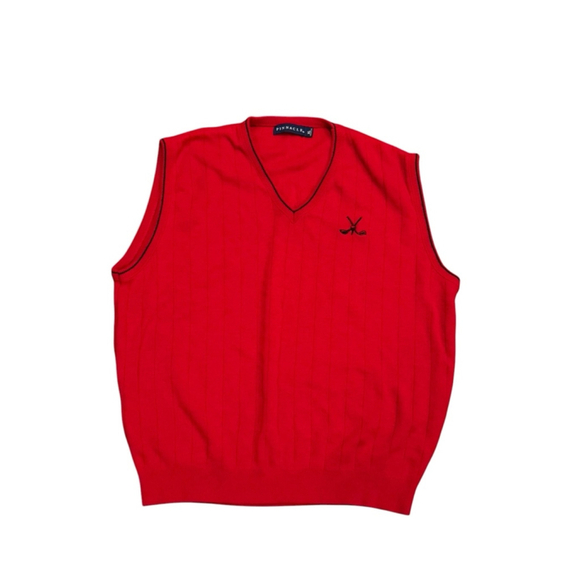 Pinnacle Men’s Knit Golf V-Neck Sleeveless Sweater Vest Red/Black Size X…​ - Picture 1 of 7